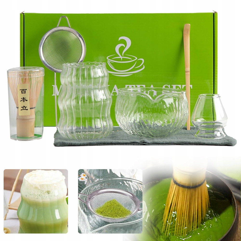 Zestaw Do Herbaty Matcha Szkło Narzędzie Do Matchy Upominkowy Do Matchy