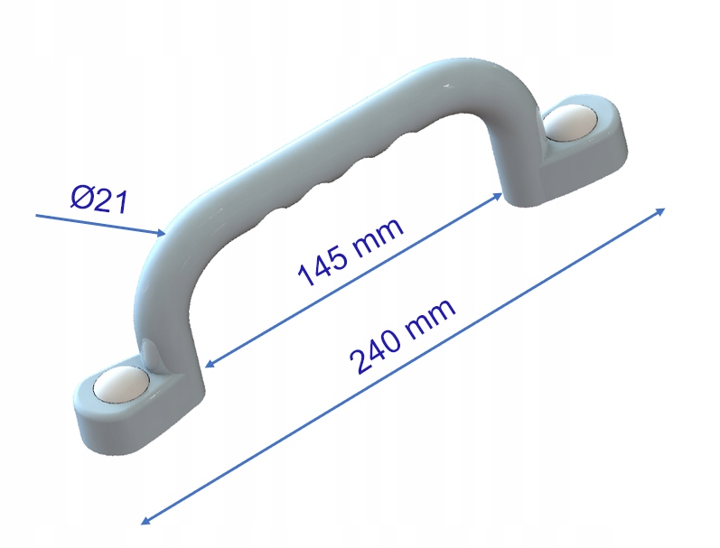SUN - UCHWYTY RĄCZKI NA PLAC ZABAW 240 mm -2szt Z WKRĘTAMI SZARE WH Marka MK-PLAST