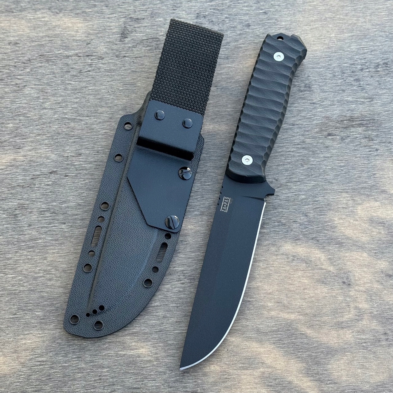 Nůž pro přežití Za-pas Knives VICI černý, čepel Nmv černá G10 pouzdro