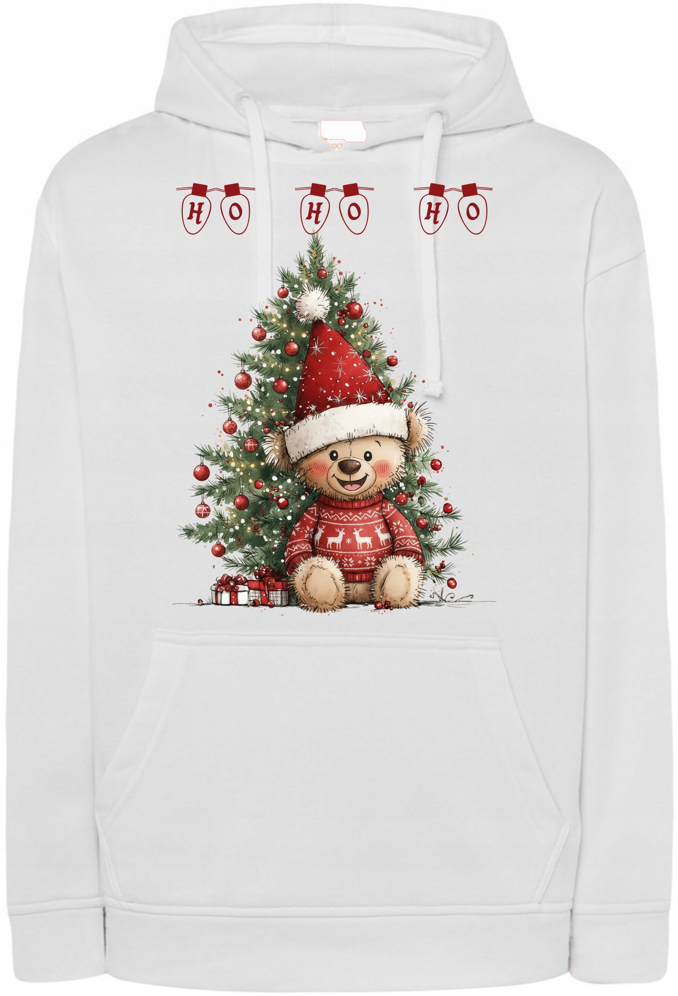 Mikina s kapucí Vánoční Sladký medvídek ho ho ho r.XS