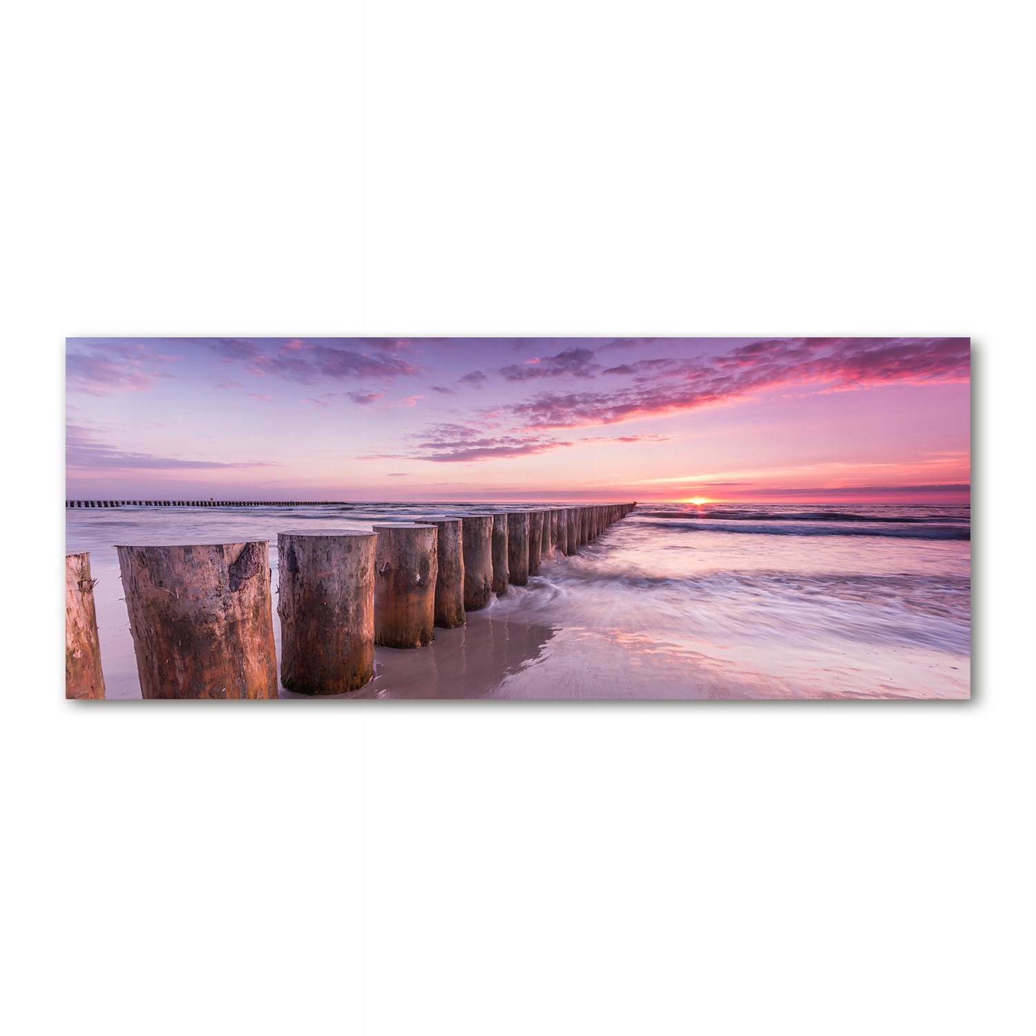 

Foto obraz szkło akryl Drewniany falochron 125x50
