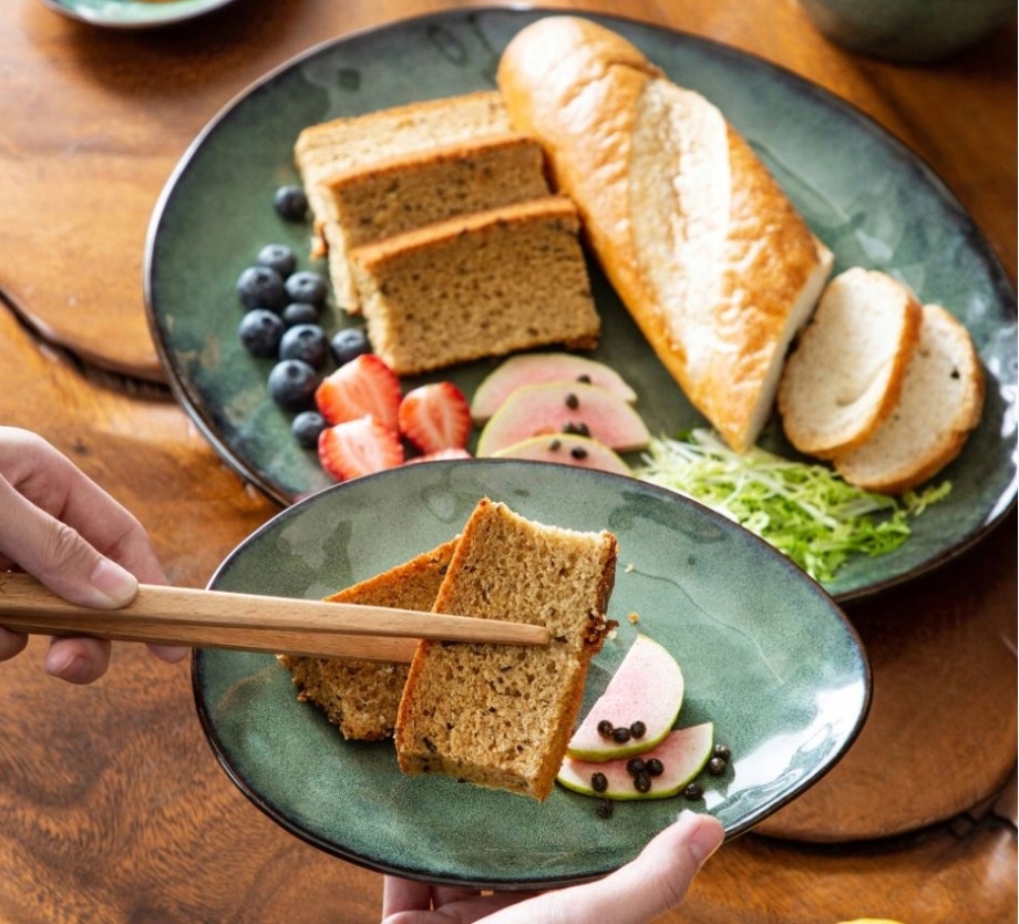 Zastawa vintage styl retro VANCASSO STARRY kamionka ZIELONA 11szt / 4 osób Kształt Inny kształt