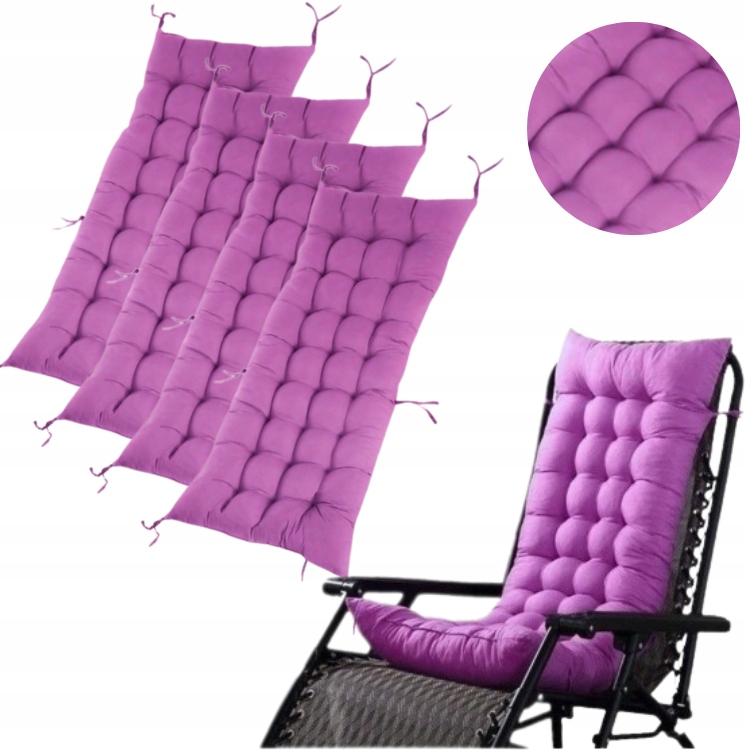 Poduszka Ogrodowa Na Krzesło Fotel Huśtawkę Paletę 4 Sztuki 110x60 Fiolet