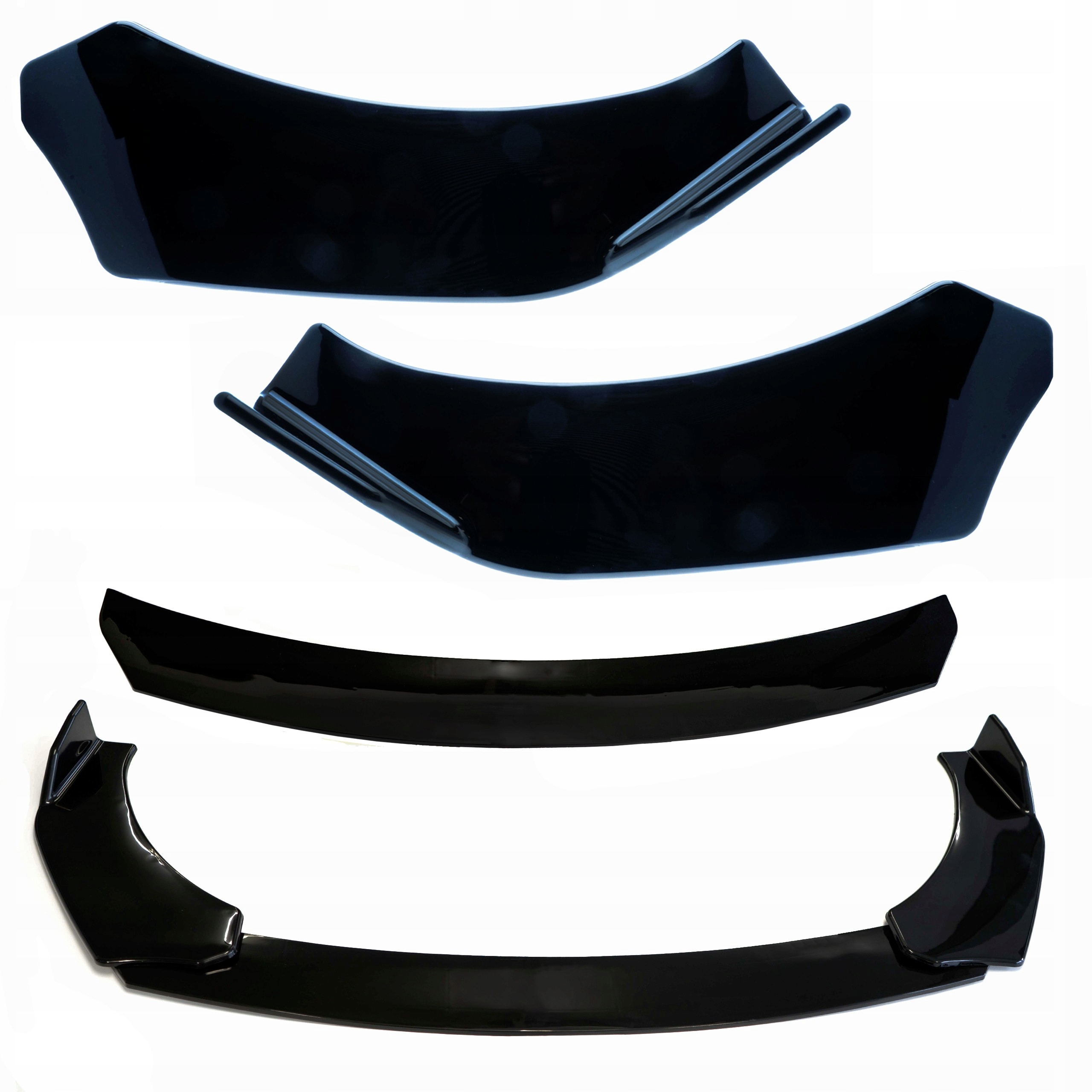 EPTUNING024 SPLITTER PRZEDNIEGO ZDERZAKA DO SAMOCHODU - CZARNY POŁYSK