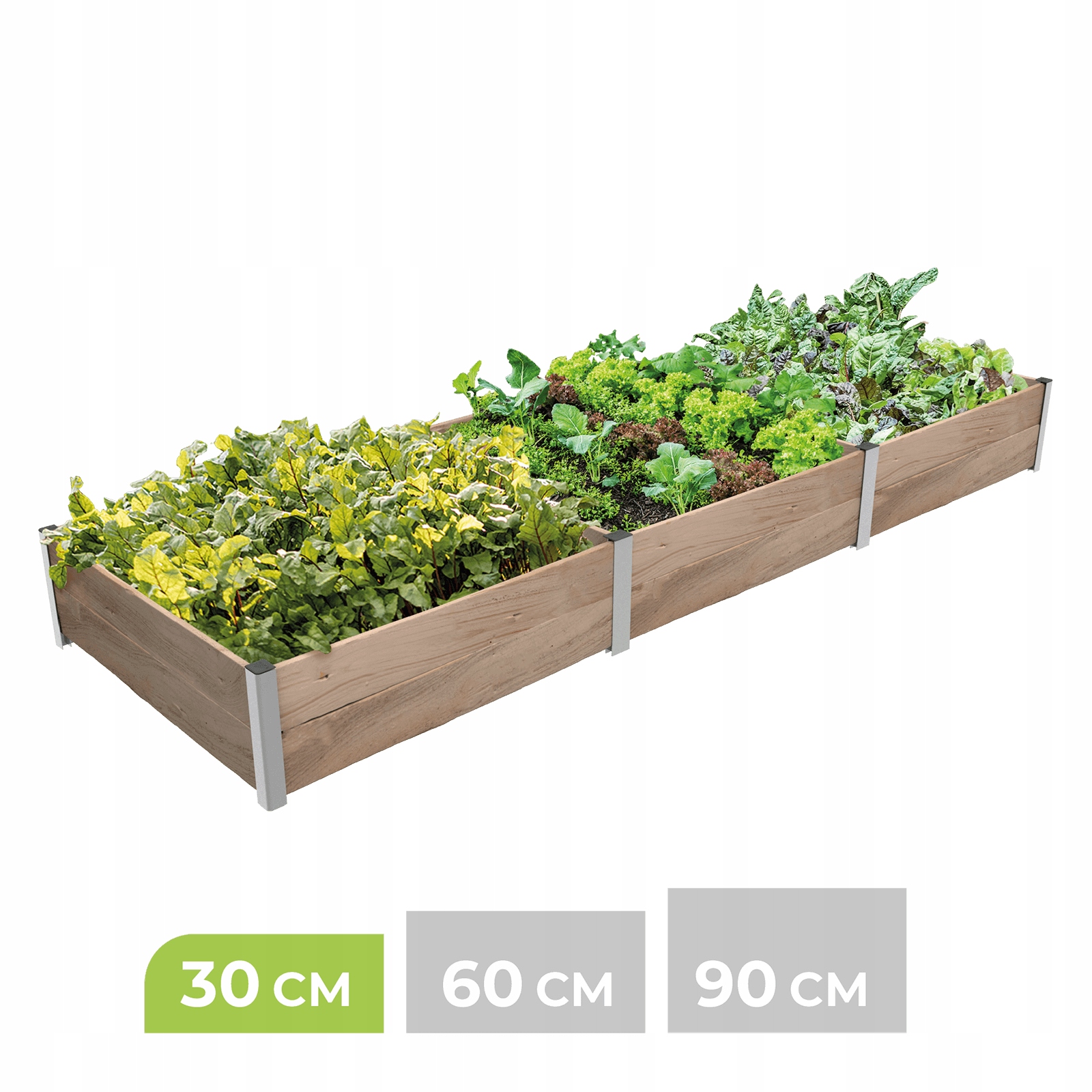 Modulární vyvýšený záhon zahradní bedna 105x310x30H