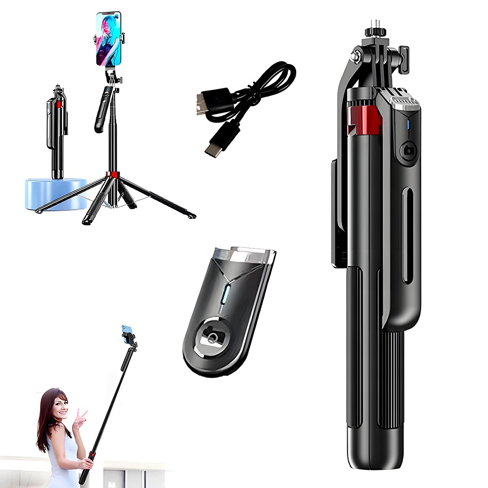 Stativ pro telefon Tripod Selfie tyč pro iPhone Samsung dálkové ovládání