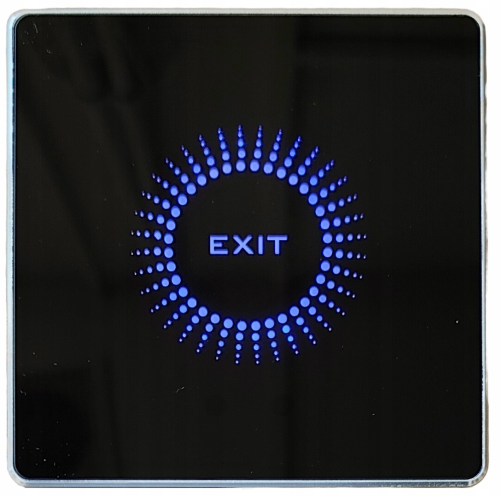 ZEWNĘTRZNY NATYNK PRZYCISK WYJŚCIA OTWARCIA DRZWI FURTKA CZARNY IP68 METAL Łączność Przewodowy