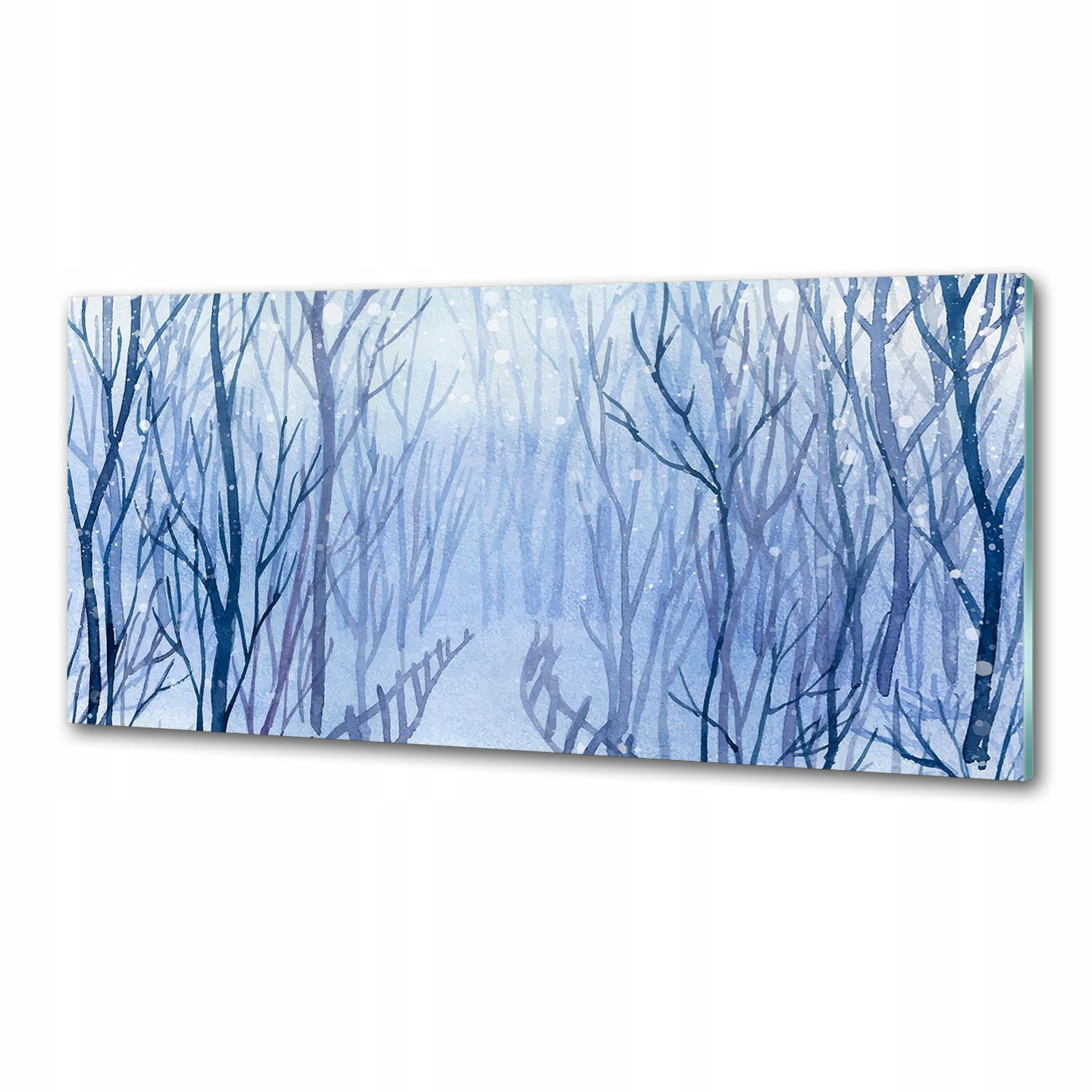 Panel medzi nábytkom v kuchyni Les v zime 125x50 Lepidlo