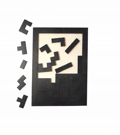 

Puzzle drewniane tetris Wersja Biała Stuka Puka