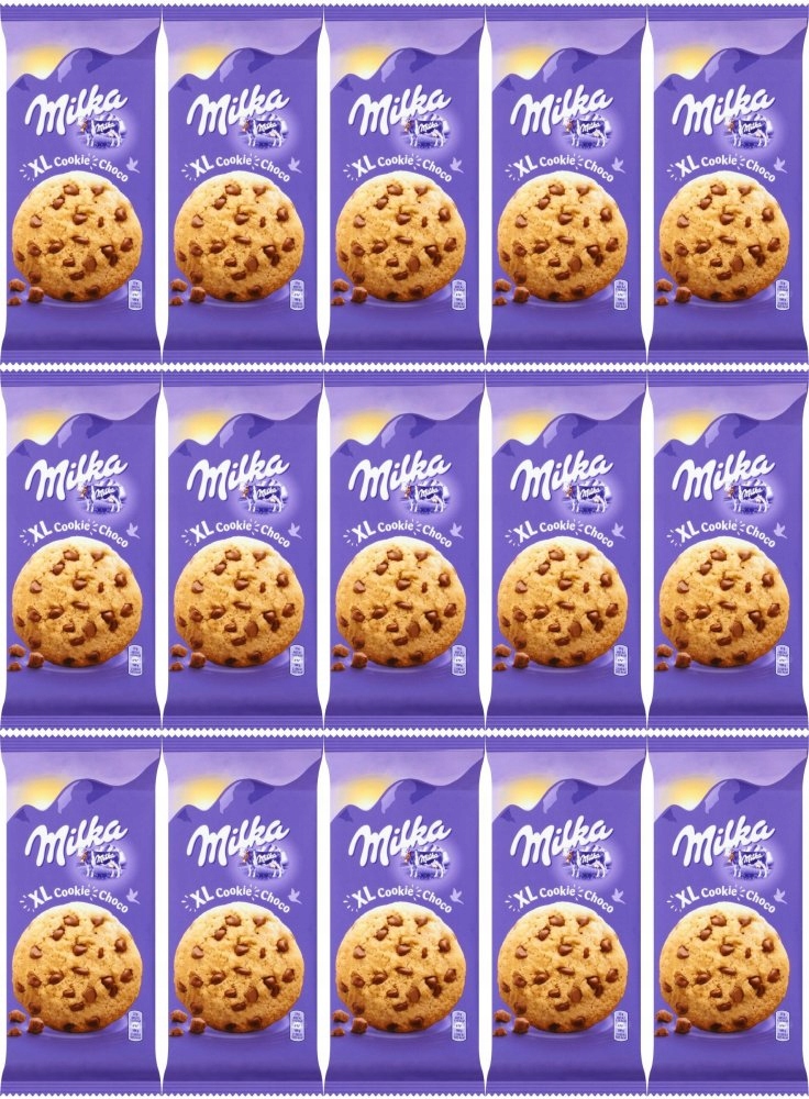 Milka XL Cookies Choco Ciastka z czekoladą 184 g x15