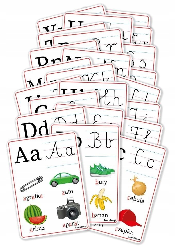 Plansze Edukacyjne A5 Alfabet 23 Karty