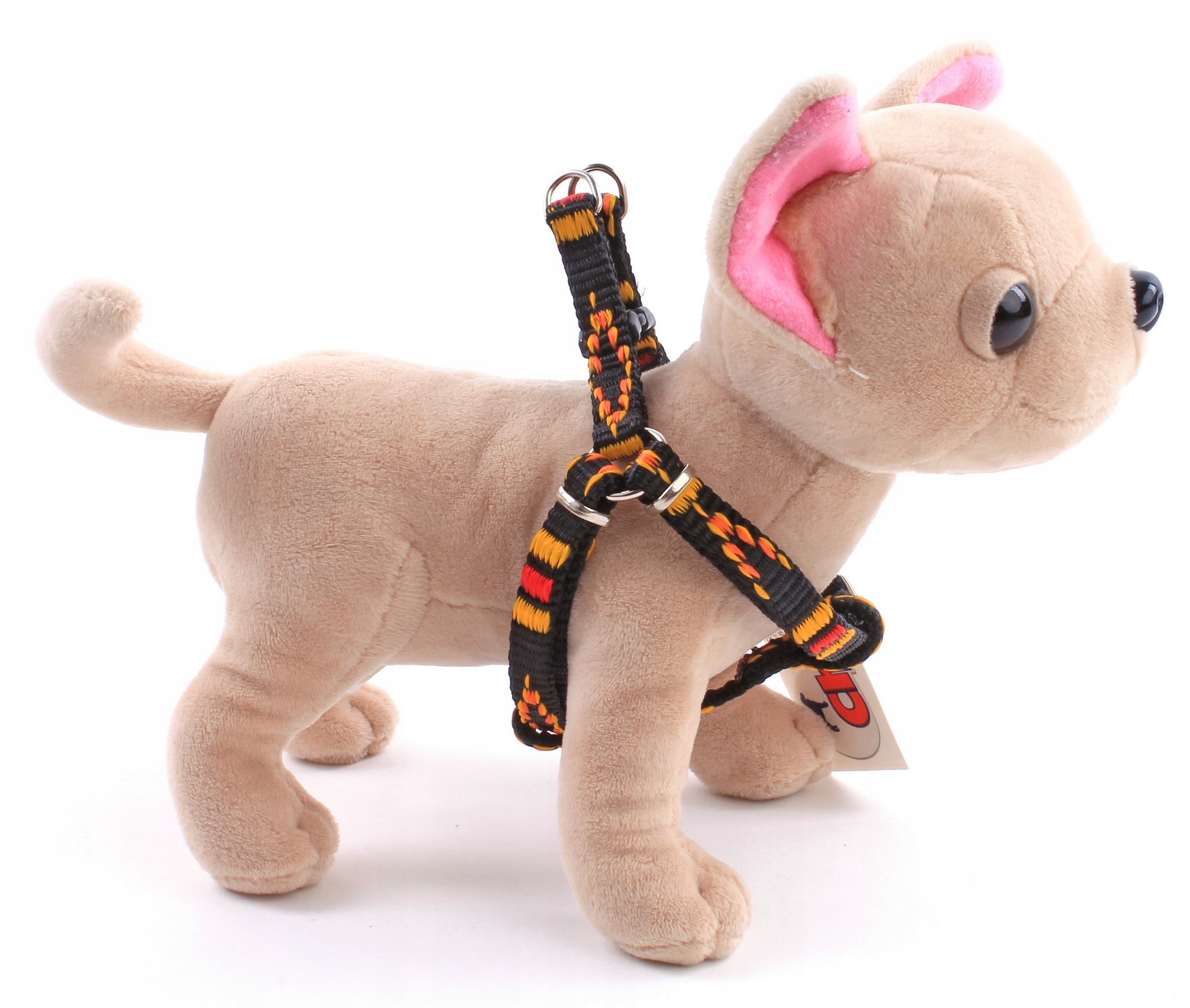 

Szelki Ozdobne małego psa do 50cm Taśma Wzór Black