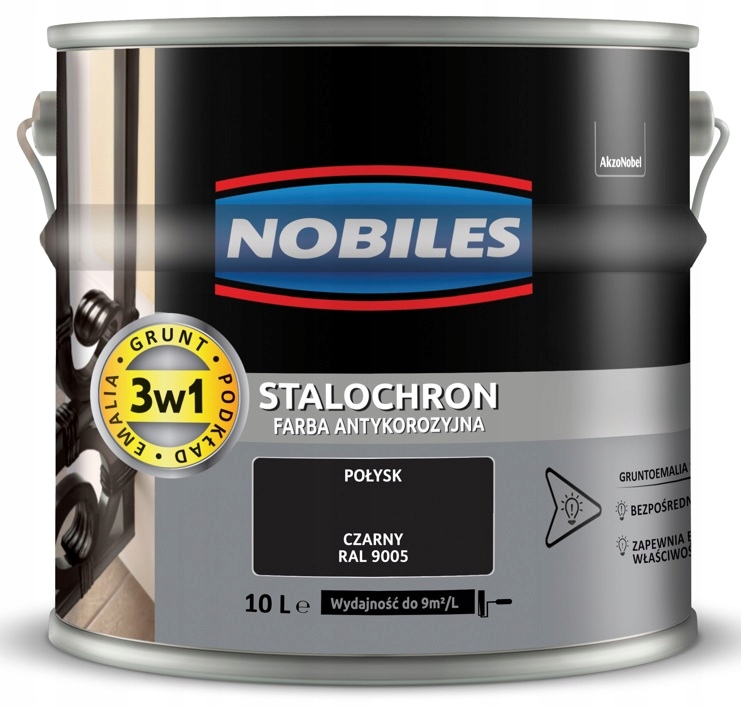 

Farba Nobiles Stalochron, czarna, 10l