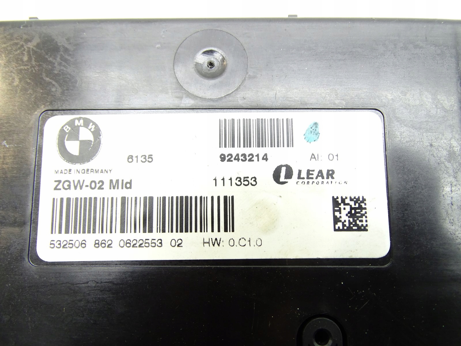 module control unit ZGW BMW X3 F25 9243214