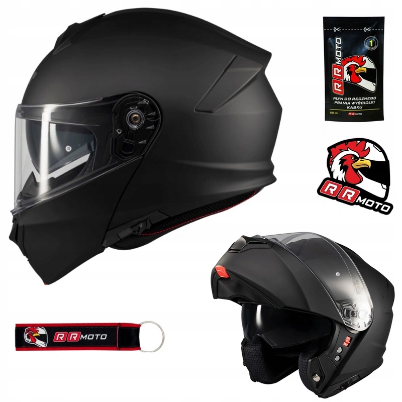 Motocyklová prilba s čeľusťami Mt Genesis Sv Pure Matt Black čierna matná Darčeky