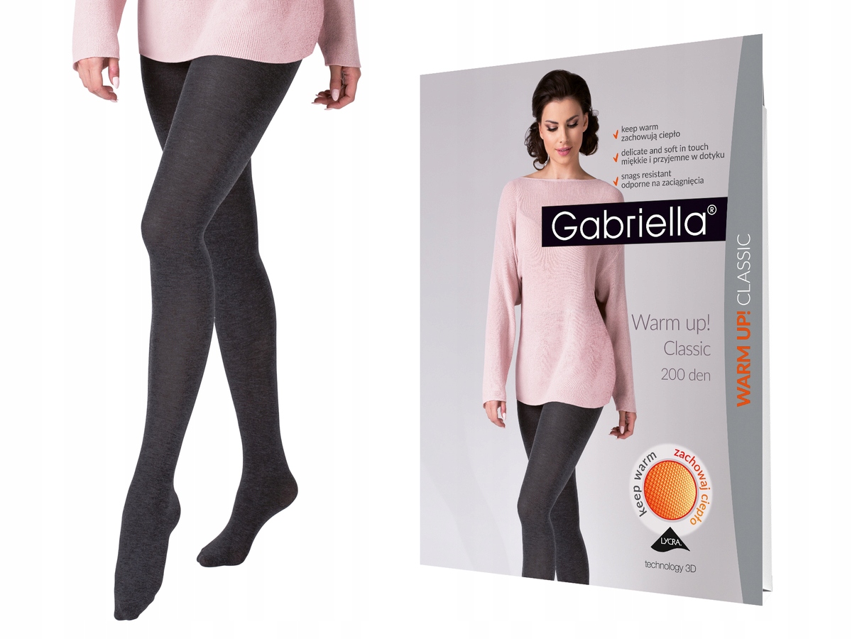 

Gabriella Warm Up Classic Melange 200 den roz. 2