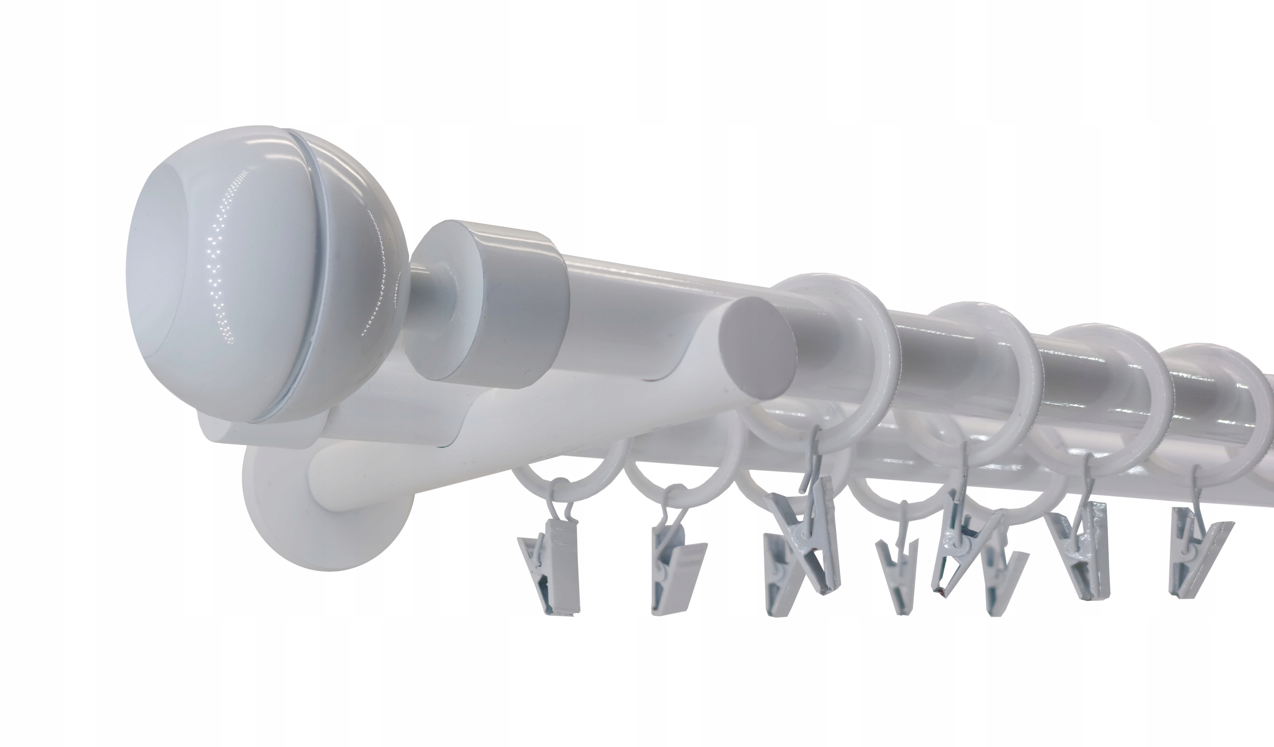 KARNISZ PODWÓJNY Metal 19+19mm BIAŁY 140cm OPTIC Rodzaj karnisza podwójny