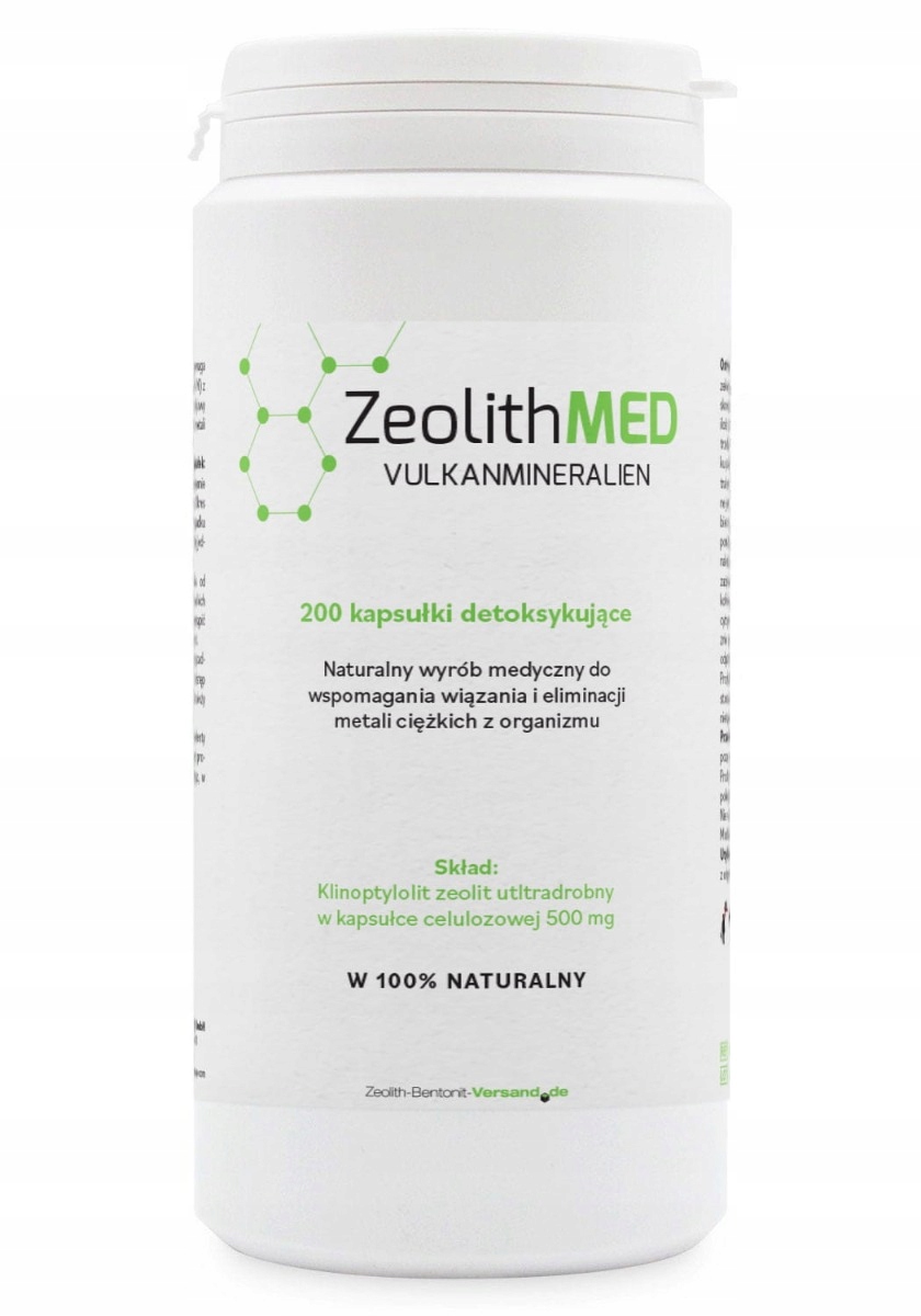 ZeolithMED Klinoptylolit Zeolit medyczny 500 mg 200 kaps Mikronizowany