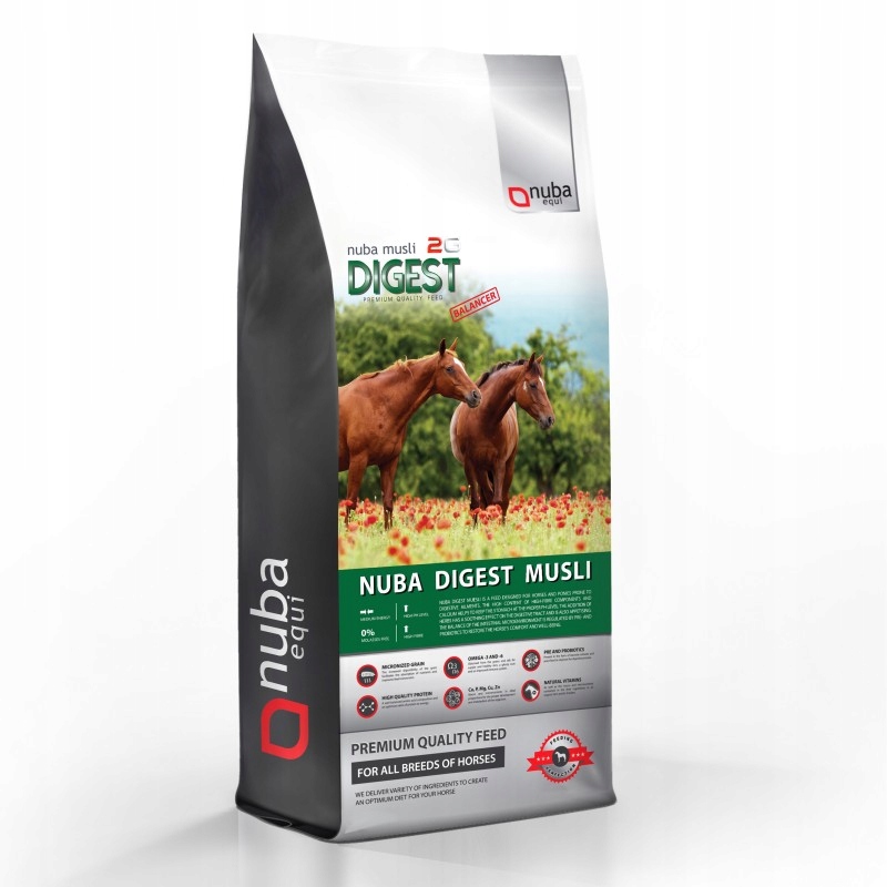Nuba Equi Digest Musli 2G – pro vředové a kolikující koně – 20 kg