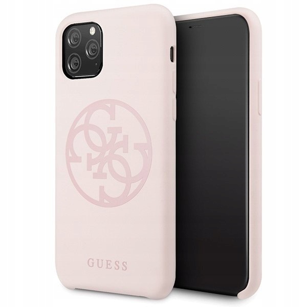 Guess GUHCN58LS4GLP iPhone 11 Prolight pink/jasnoróżowy hard case Silicone