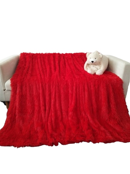 Deka/přehoz Vlasák 160x200 Červená Dvoustranná