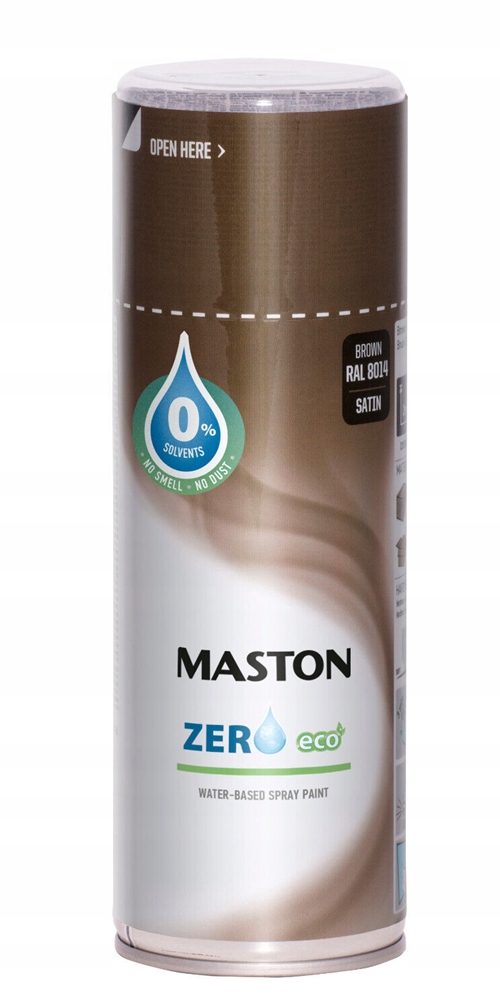 Lakier wodny brązowy półmatowy 400ml Maston Zero