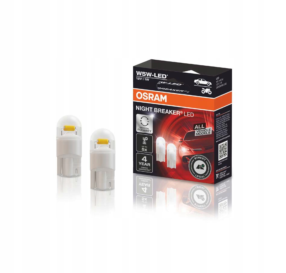 Osram Żarówki samochodowe z homologacją W5W Night Breaker Led 5700K
