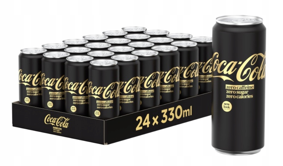 Coca-Cola Zero Cukr bez kofeinu plechovka sléku 24 x 330 ml s kaucí