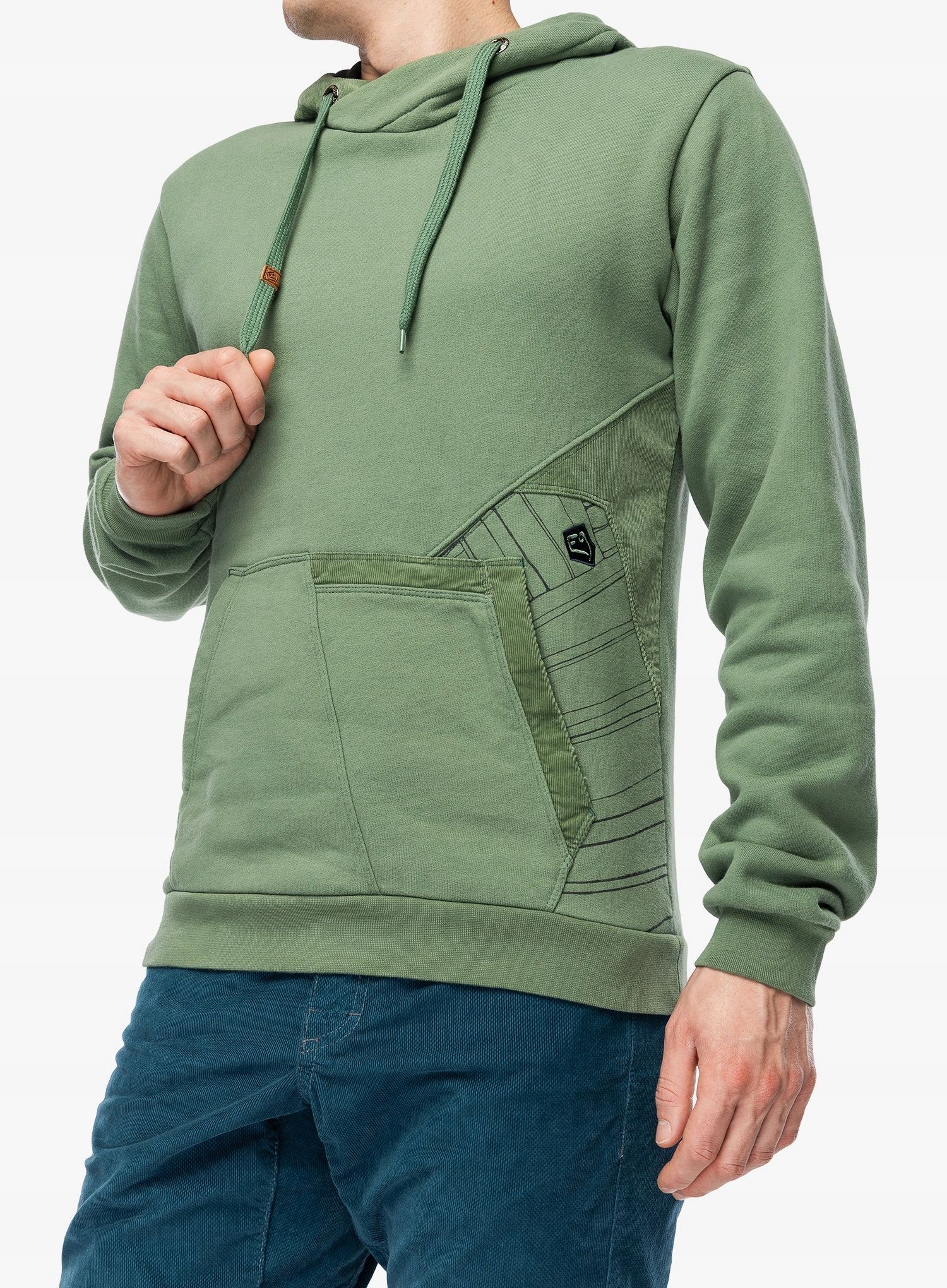 Mikina s kapucí E9 Neon agave M