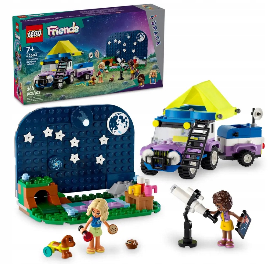 Lego Friends 42603 Kamper s mobilní hvězdnou observatoří stavebnice