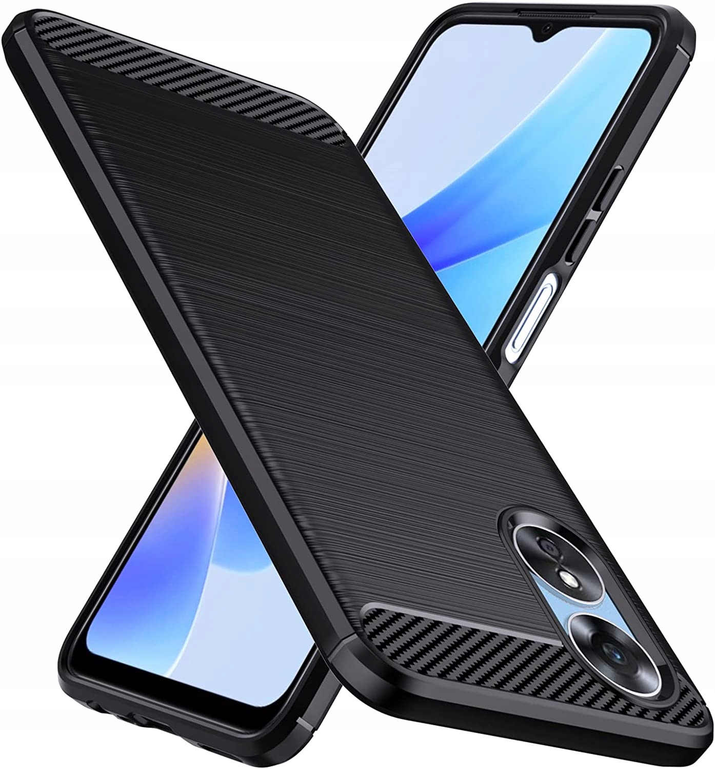 ETUI PANCERNE KARBON CASE DO OPPO A17 + SZKŁO