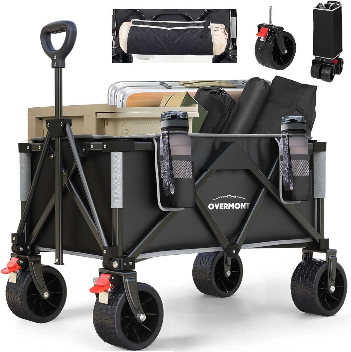 Wózek campingowy turystyczny plażowy Overmont 150 l