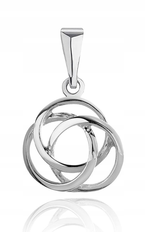 SREBRNA ZAWIESZKA WISIOREK 3 KÓŁKA.Pr.925!