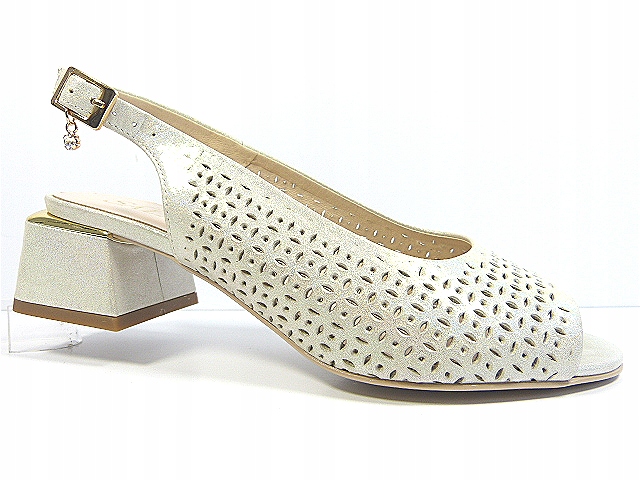 

multikolor sandały damskie skóra na słupku Sala 37