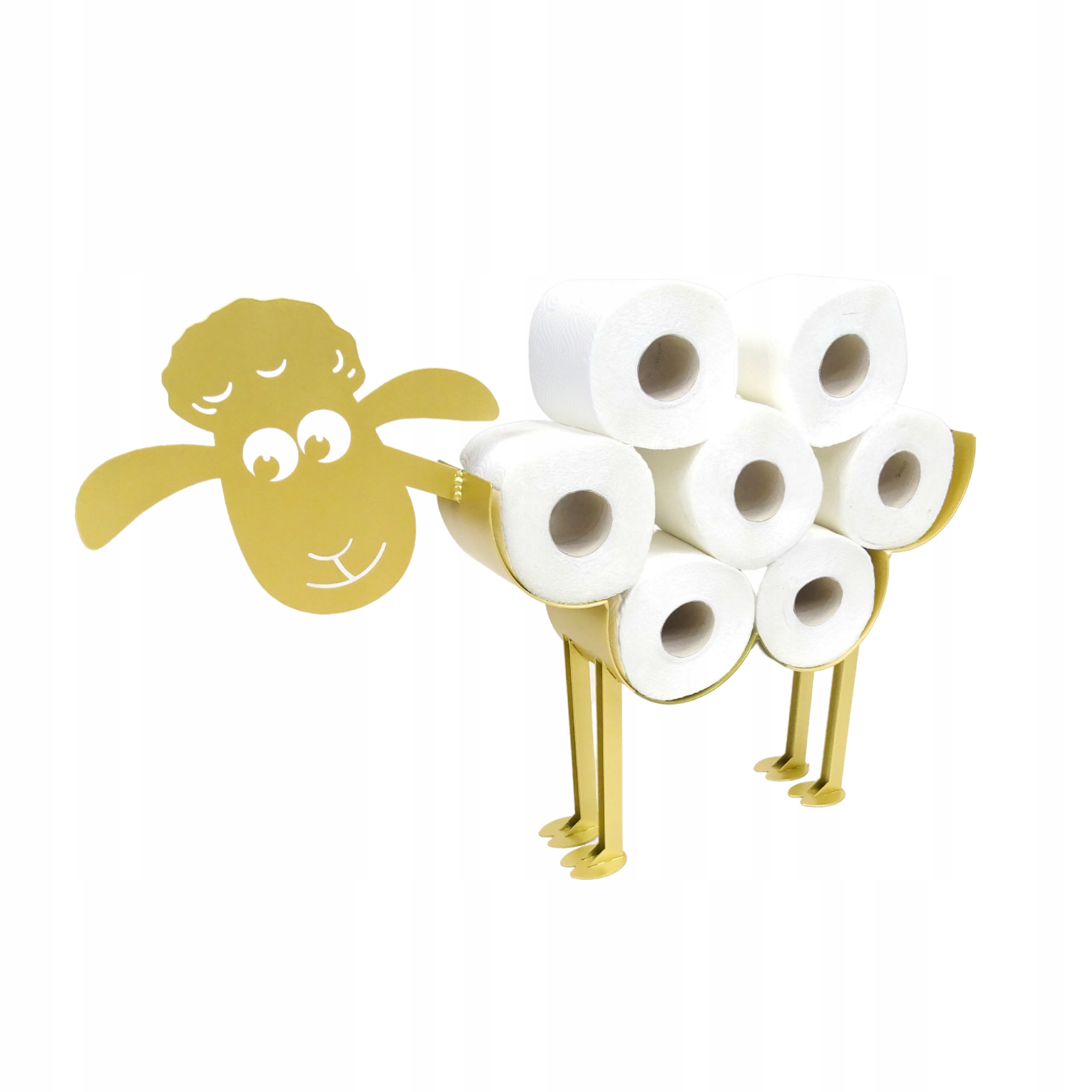 OWCA NA PAPIER TOALETOWY DUŻA STOJĄCA ZŁOTA