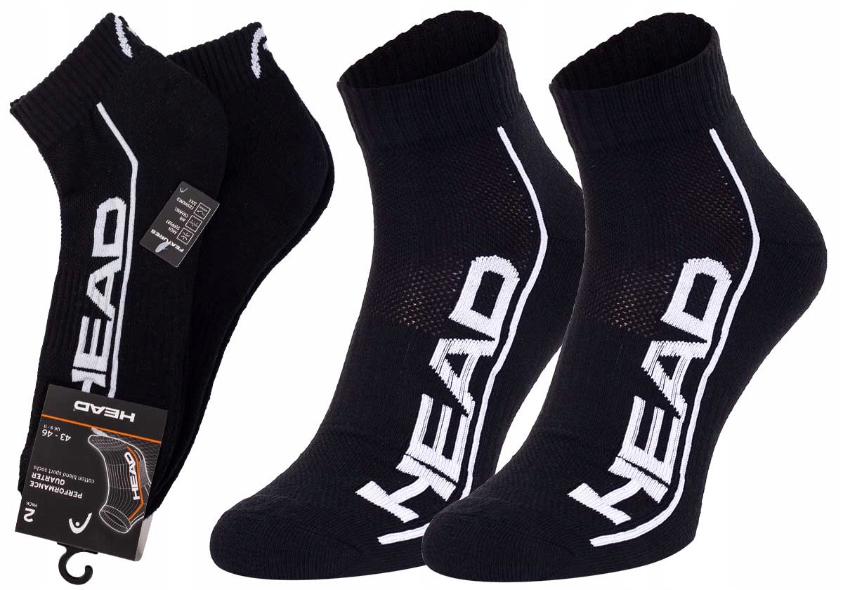 

Head Skarpetki Stopki 2 Pary Black r. 43-46