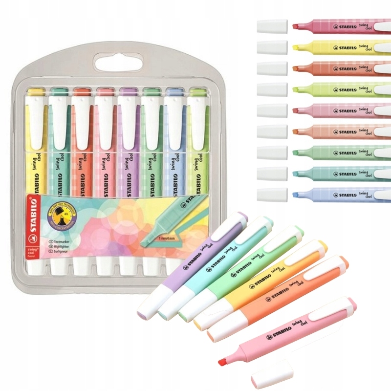 .Zakreślacz Stabilo Swing Cool Pastel 8 Kolorów