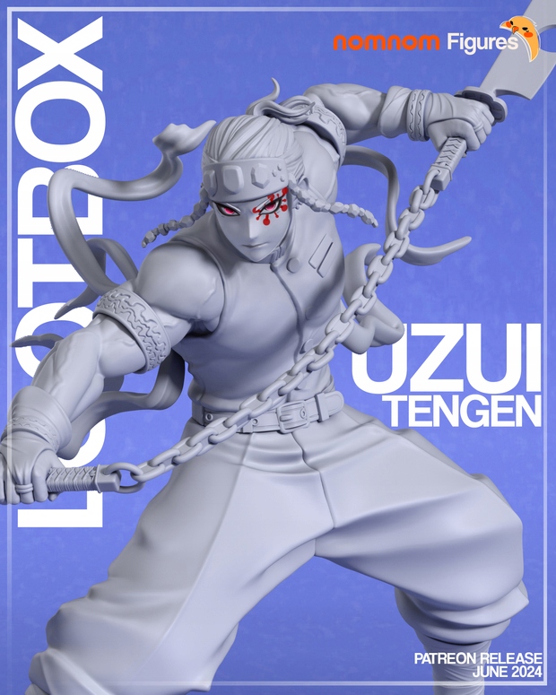 Figurka Uzui Tengen Demon Slayer Dárek NomNom Figures 3D tisk 16K