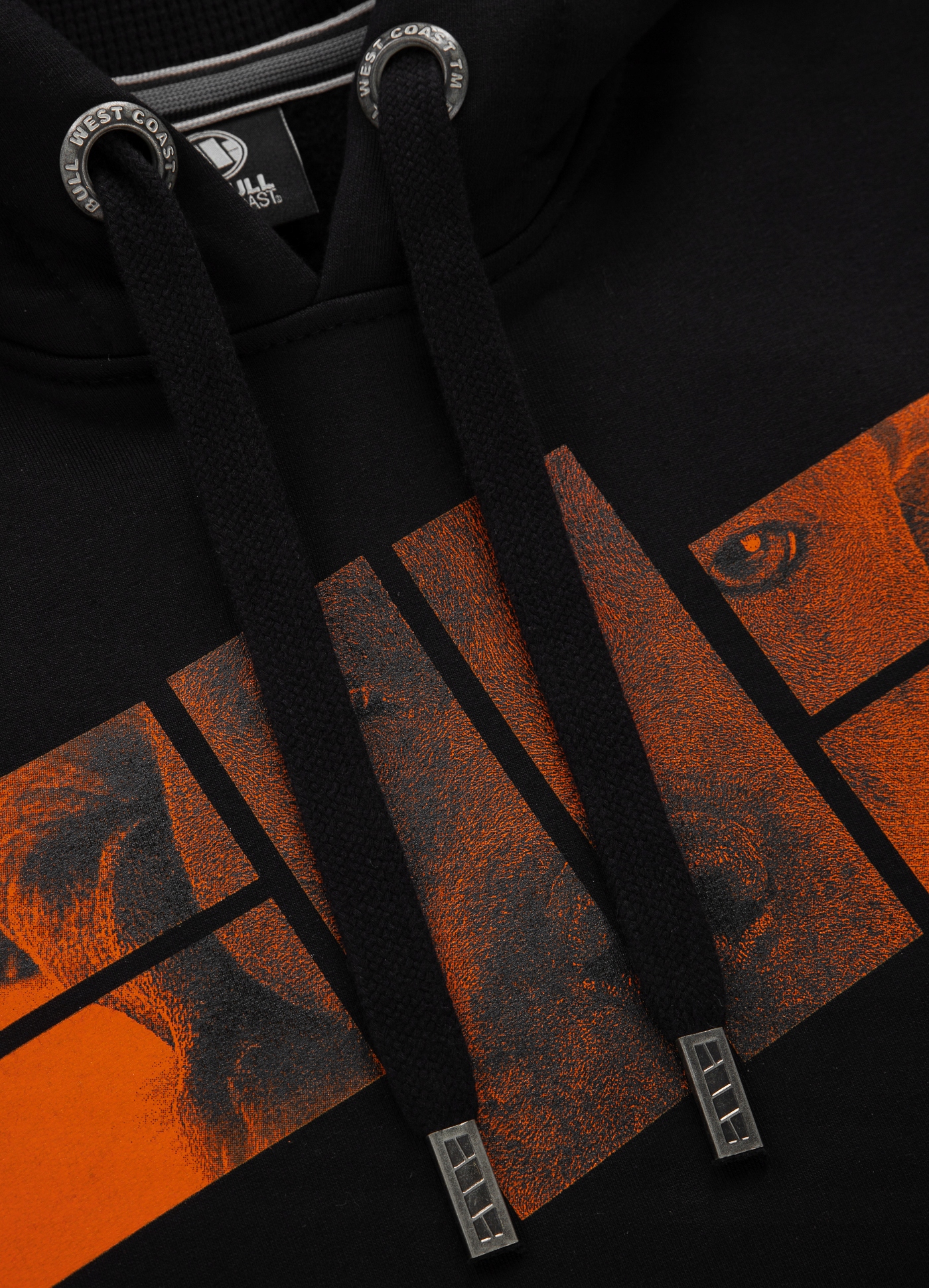 MĘSKA BLUZA SPORTOWA Z KAPTUREM PIT BULL CZARNA Rozmiar XXL