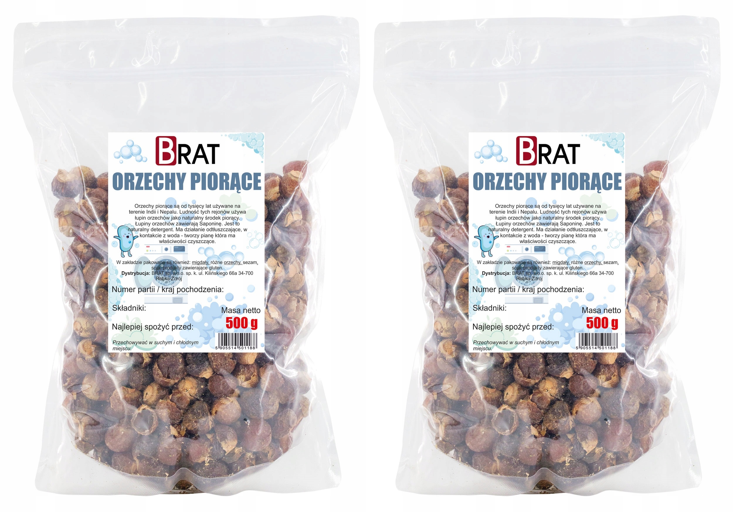 ORZECHY PIORĄCE 1kg + woreczek automatyczne pranie alergia