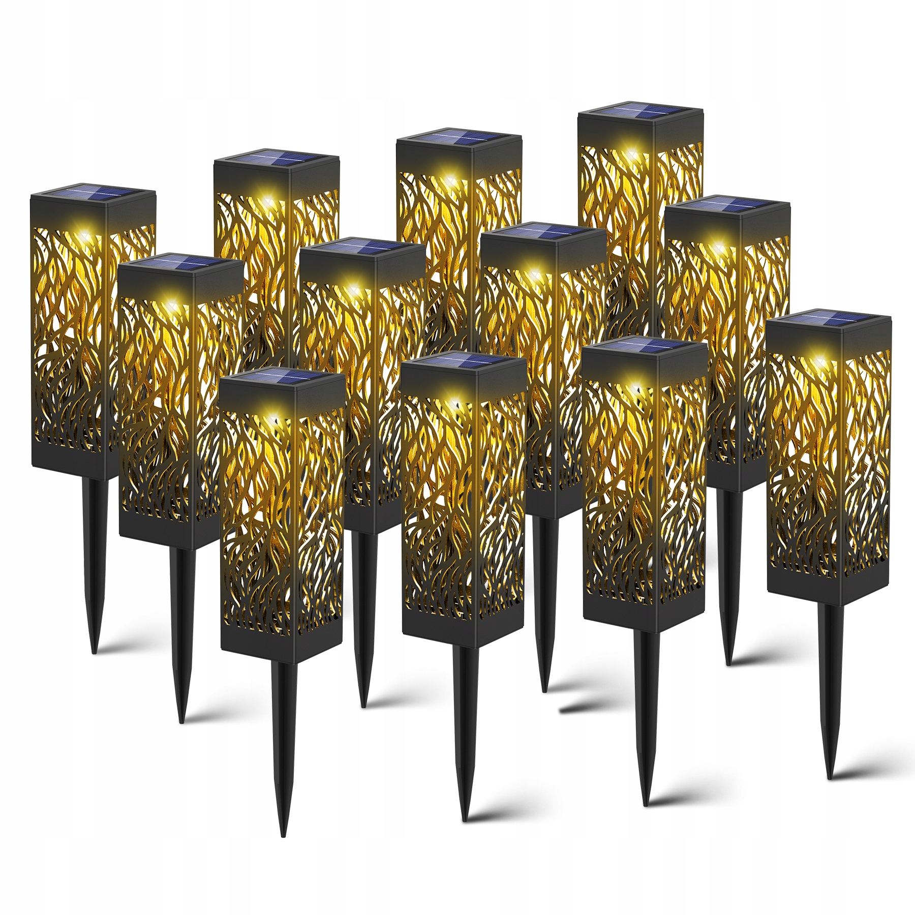 

12 Szt Lampki Solarne Ogrodowe Lampy Led Wbijane