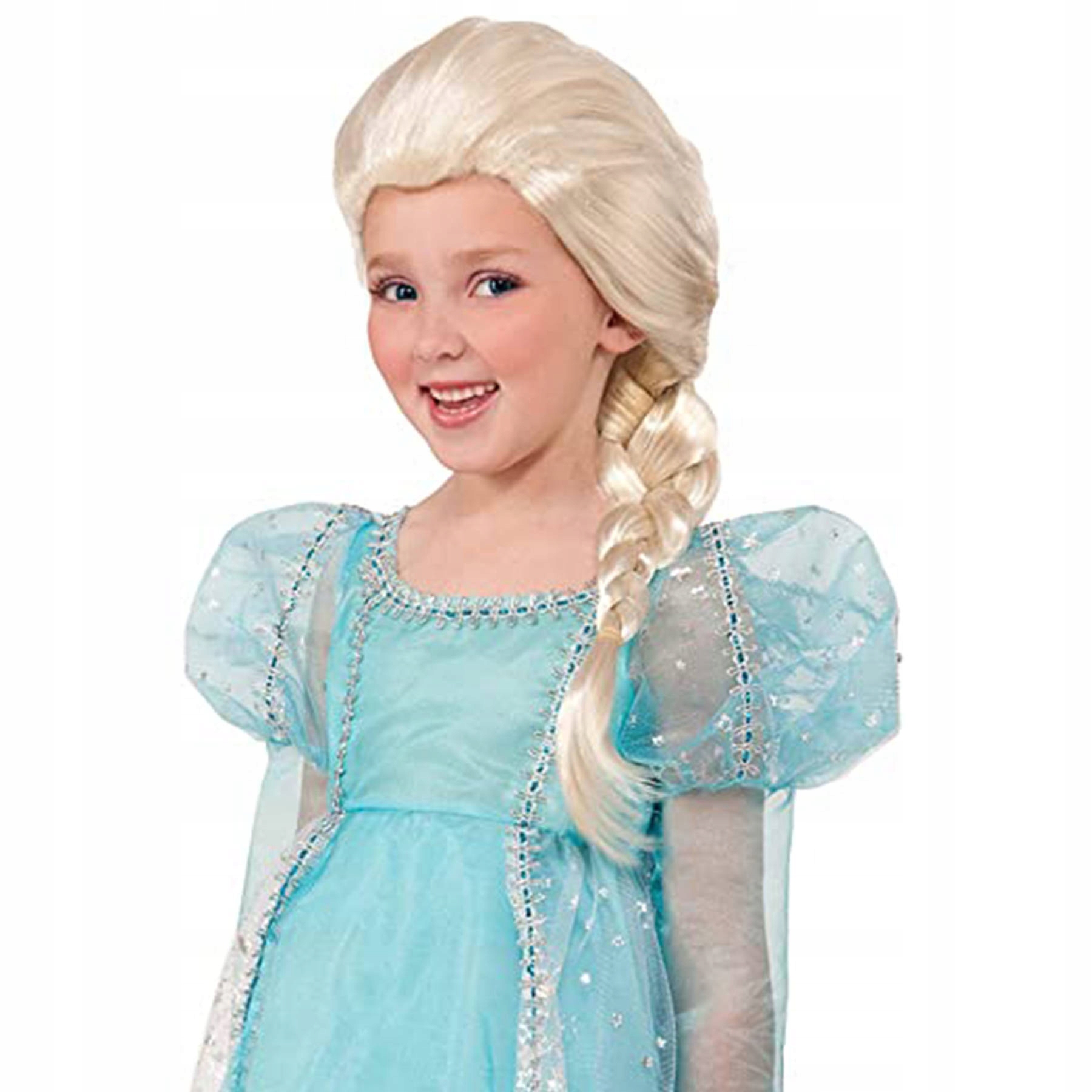 KRAINA LODU PERUKA STRÓJ ELSA DODATEK WARKOCZ Kolor biały