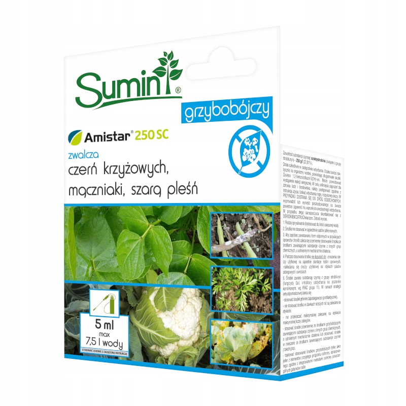

Amistar 250 Sc 5ml Sumin na mączniaki,szarą pleśń