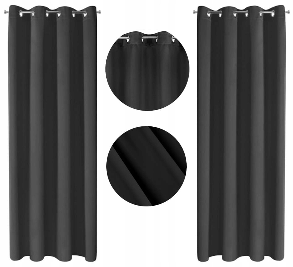 

Zasłona Na Przelotkach Kółka Blackout 135X250 Czar