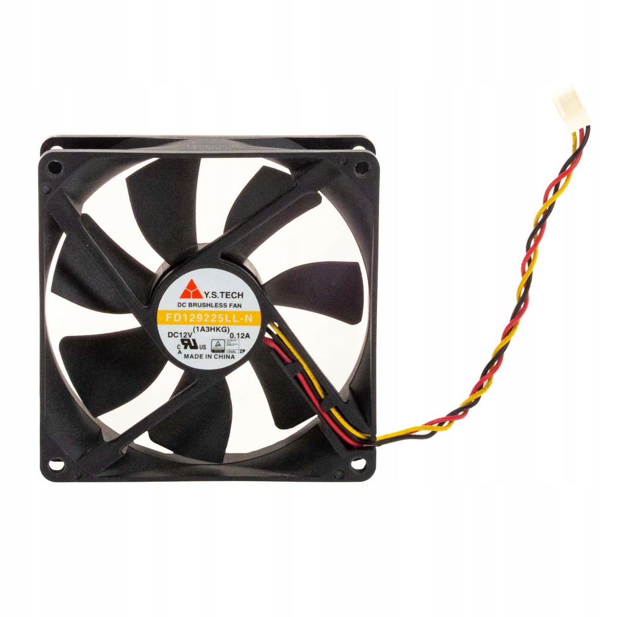 Yen Sen Tech FD129225LL-N 1A3HKG 12V 0.12A 3-PIN 92x92x25mm