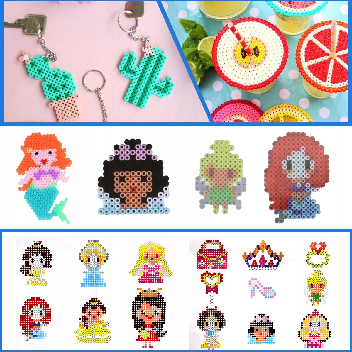 DUŻY ZESTAW KORALIKÓW DO PRASOWANIA KORALIKI SZABLONY 3000el. NA PREZENT Płeć chłopcy dziewczynki