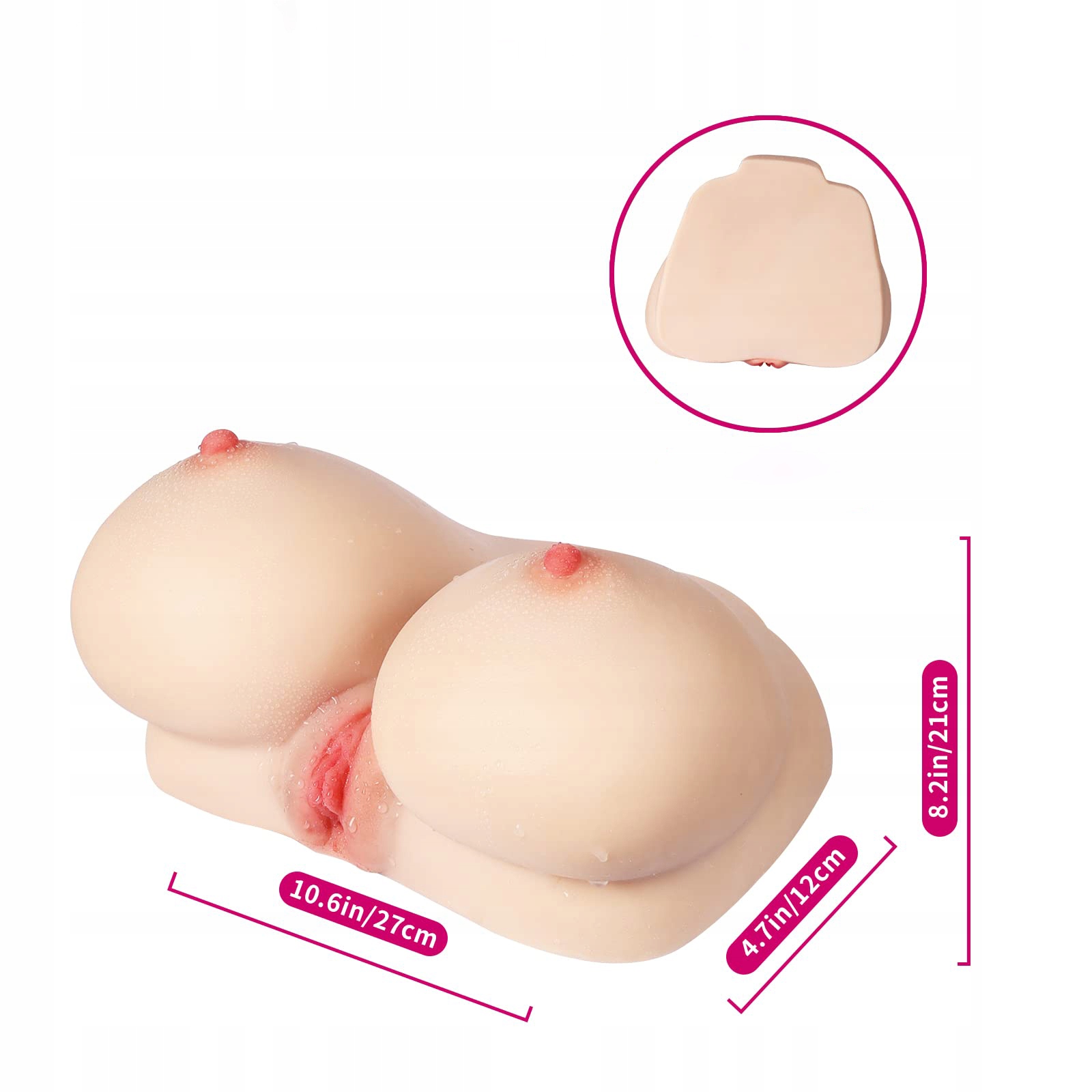 MASTURABTOR WAGINA I ANAL MĘSKI SZTUCZNA POCHWA Kolor cielisty