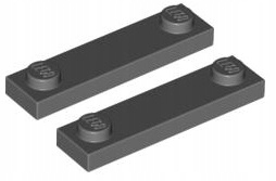 

Lego Płytka 1x4 Wypustki C. Szara 92593/4598769 x2