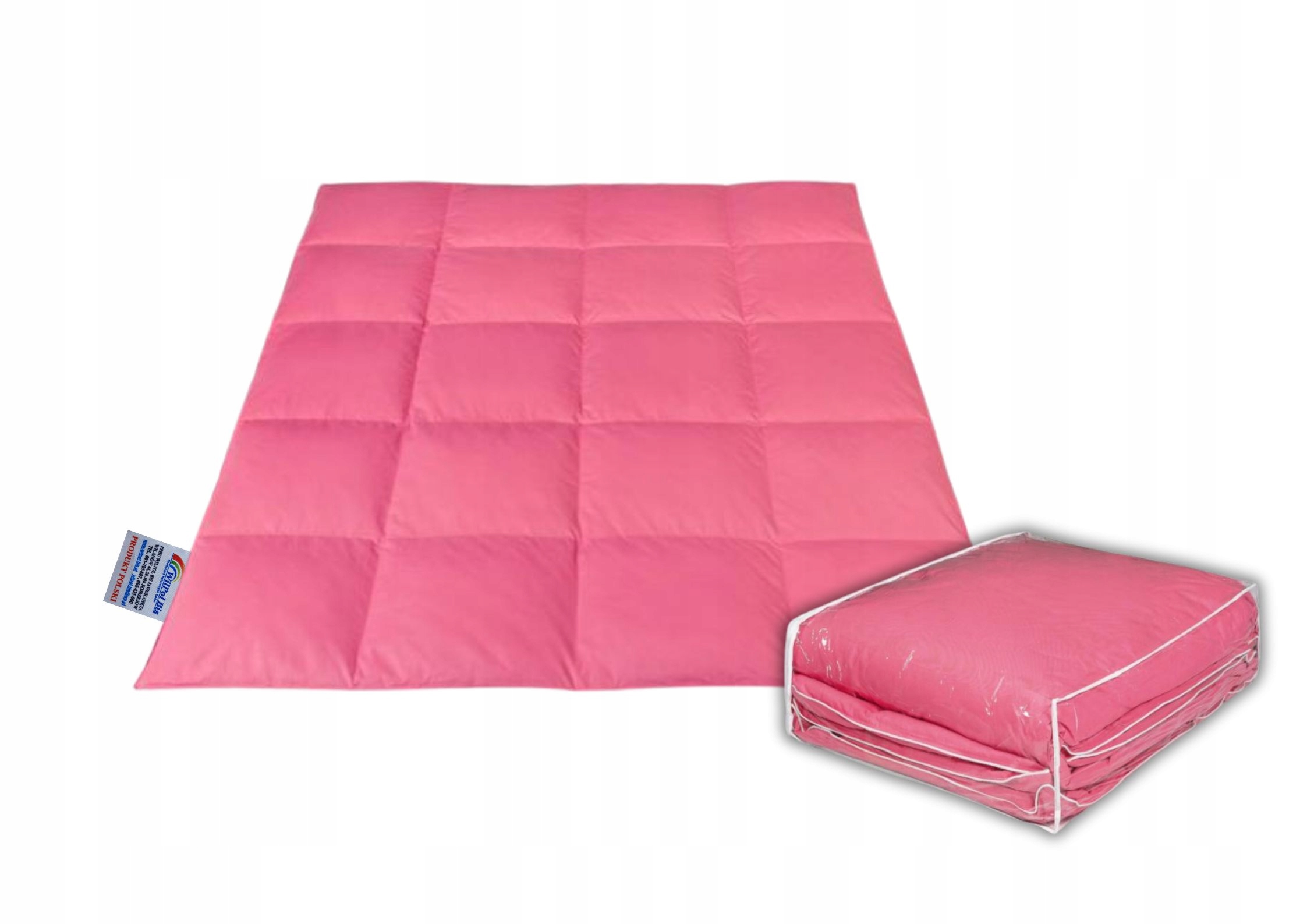 Péřová Přikrývka Zimová 220x200 4,0 kg Růžová Hrubá