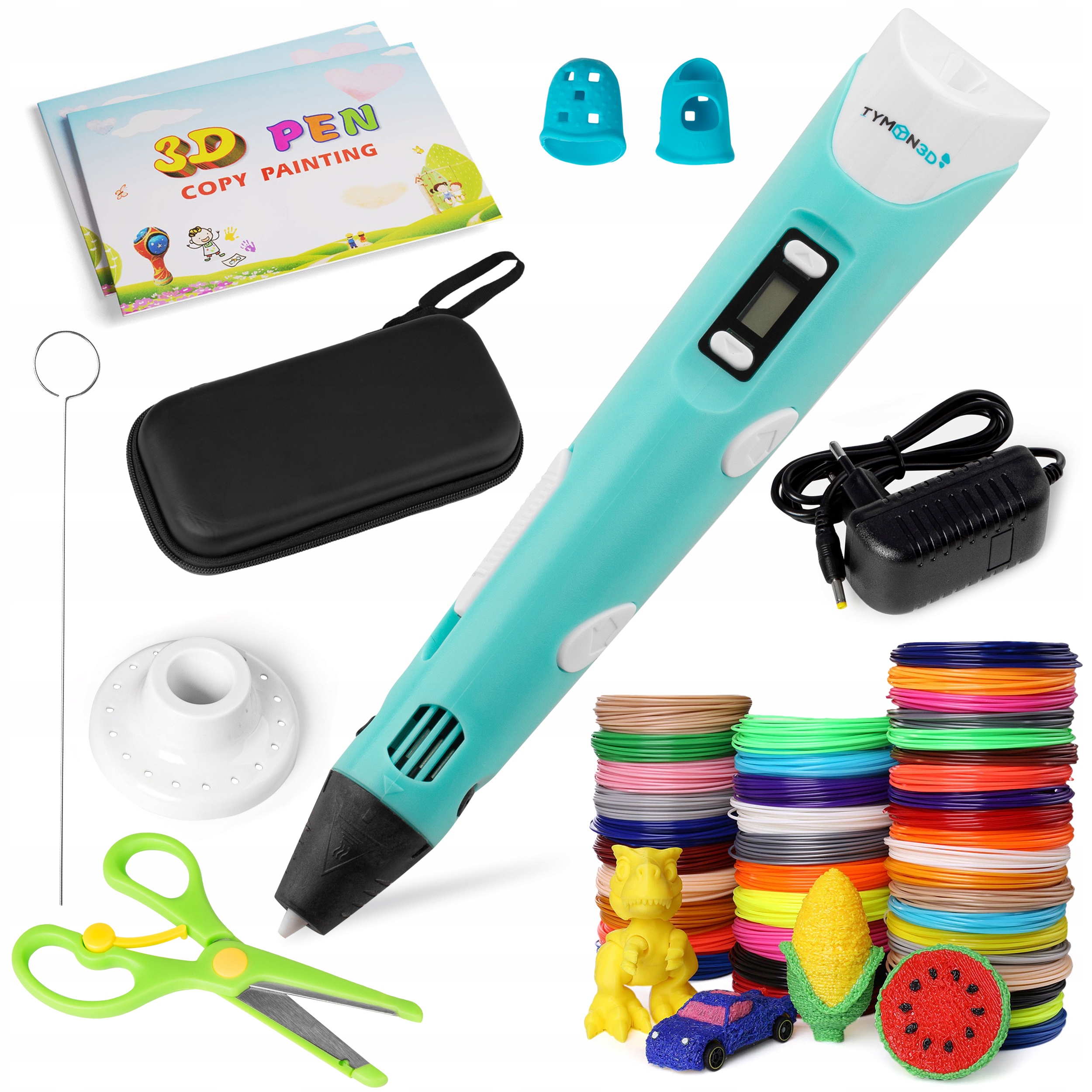 DRUKARKA 3D DŁUGOPIS 3D WKŁAD 100M SZABLONY ETUI